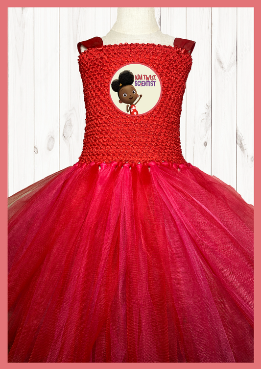 Ada Twist Scientist Handmade Tutu Party Dress with Cotton Lined Top - Free Shipping