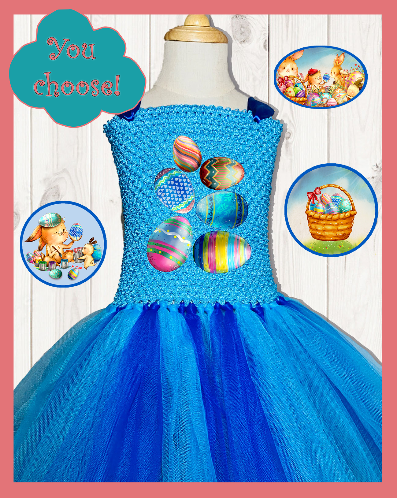 Bright Easter Egg Tutu Party Dress