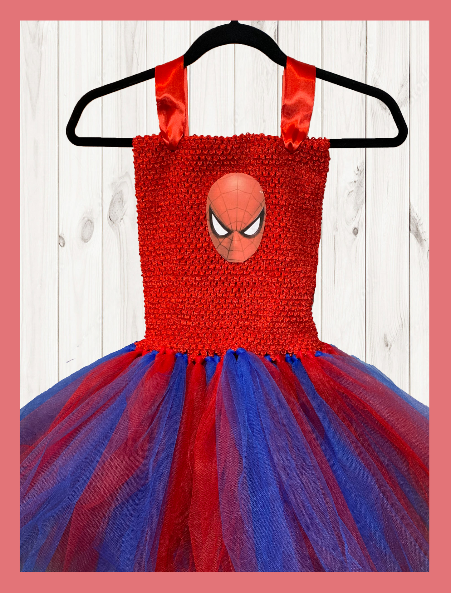 Spider-Man Tutu Party Dress with Cotton Lined Red Top, Spiderman Free 1st Class Domestic Shipping