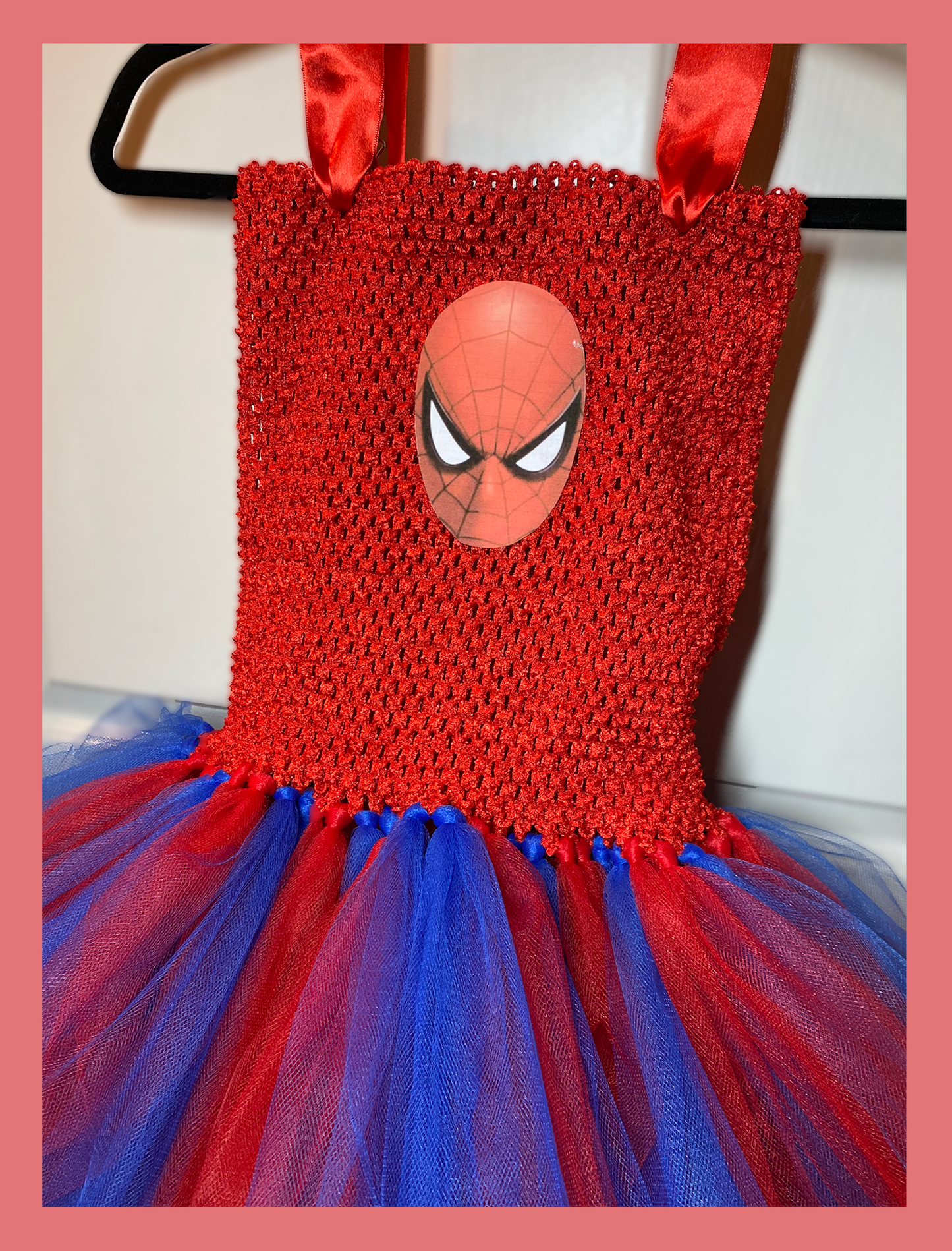 Spider-Man Tutu Party Dress with Cotton Lined Red Top, Spiderman Free 1st Class Domestic Shipping