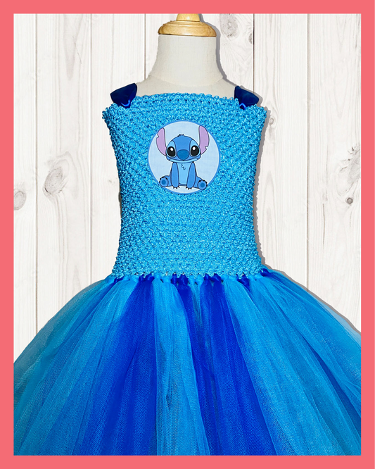 Stitch Tutu Party Dress with Cotton Lined Top - Free Shipping!