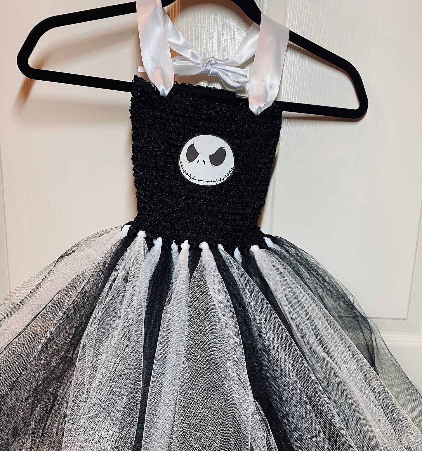 Jack Skellington, Nightmare Before, Tutu Party Dress with White Cotton Lined Top - Free Standard Shipping