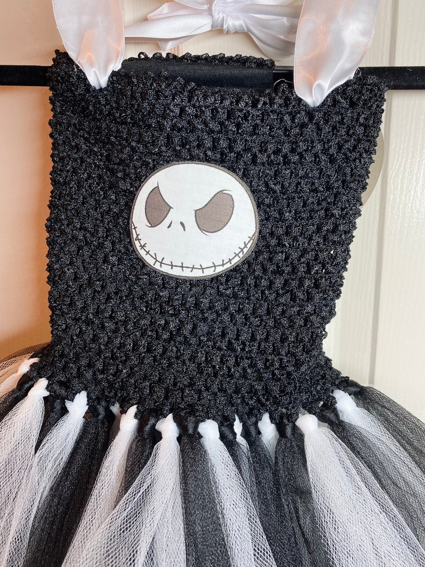 Jack Skellington, Nightmare Before, Tutu Party Dress with White Cotton Lined Top - Free Standard Shipping