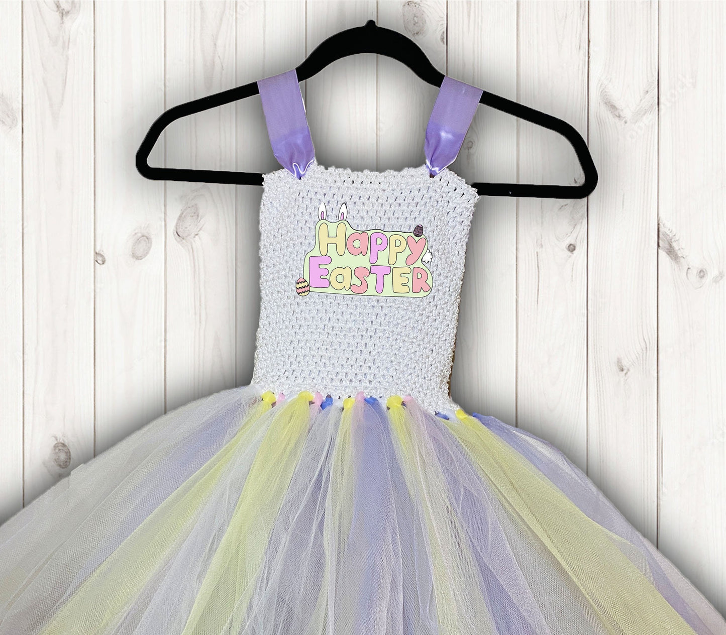 Easter Pastel Tutu Party Dress with Cotton Lined Top - Free Shipping