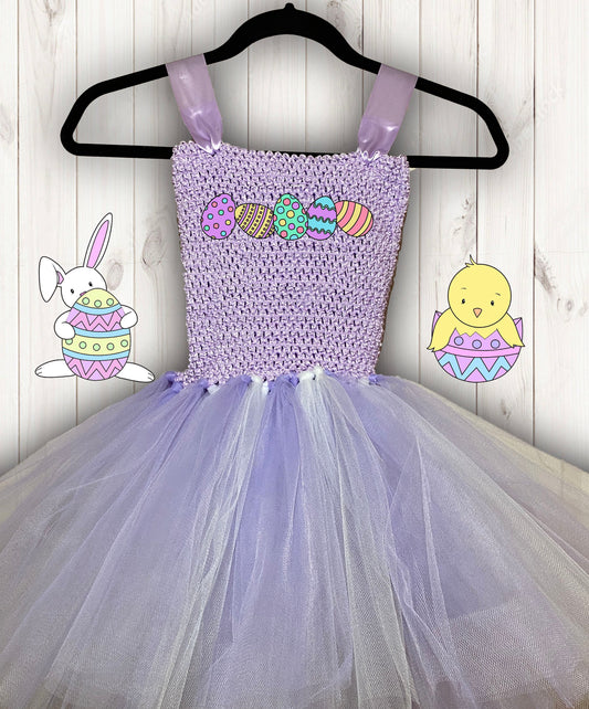 Easter Lavender Tutu Party Dress with Cotton Lined Top - Free Shipping