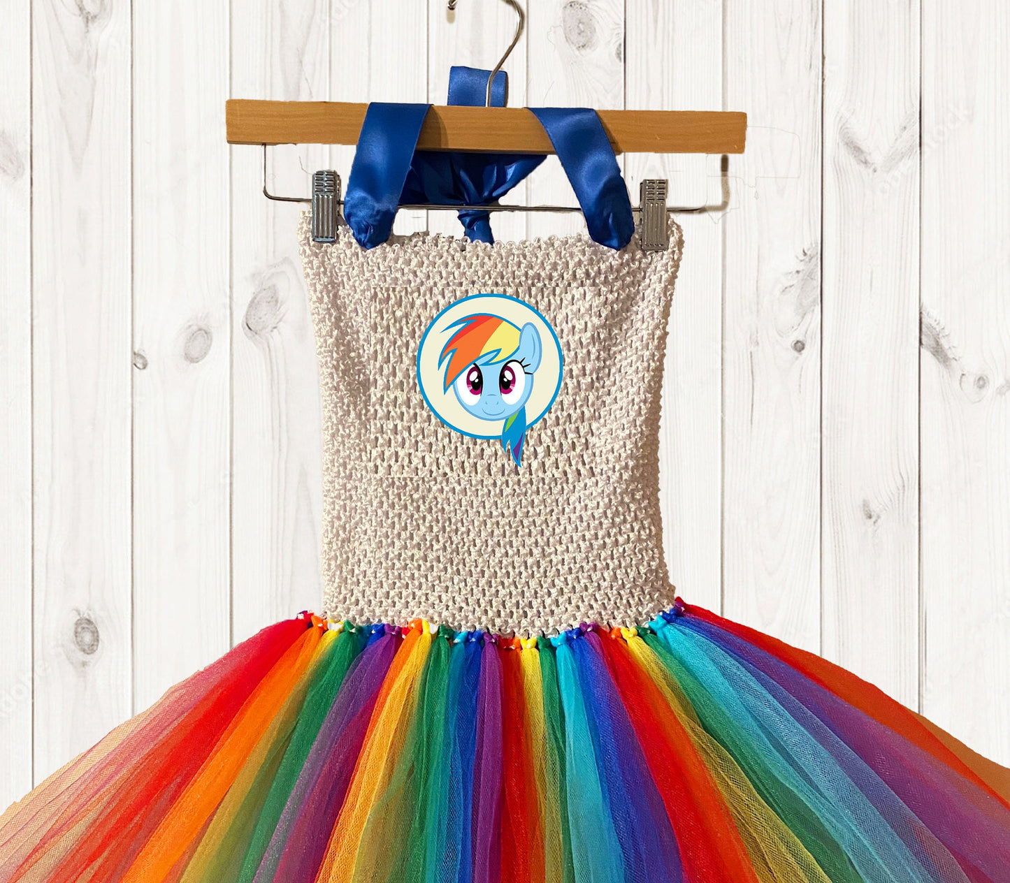 MLP Rainbow Dash Tutu Party Dress with Cotton Lined Top - Friendship is Magic, Pony - Free Shipping!