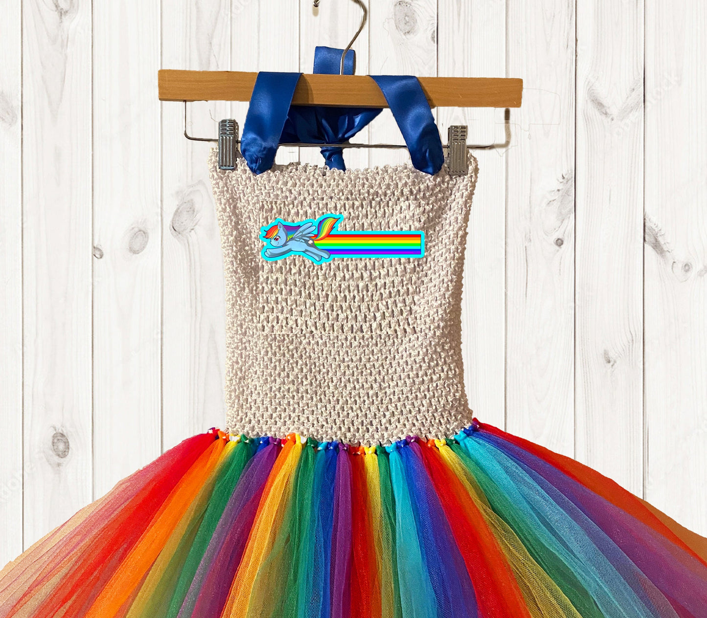 MLP Rainbow Dash Tutu Party Dress with Cotton Lined Top - Friendship is Magic, Pony - Free Shipping!