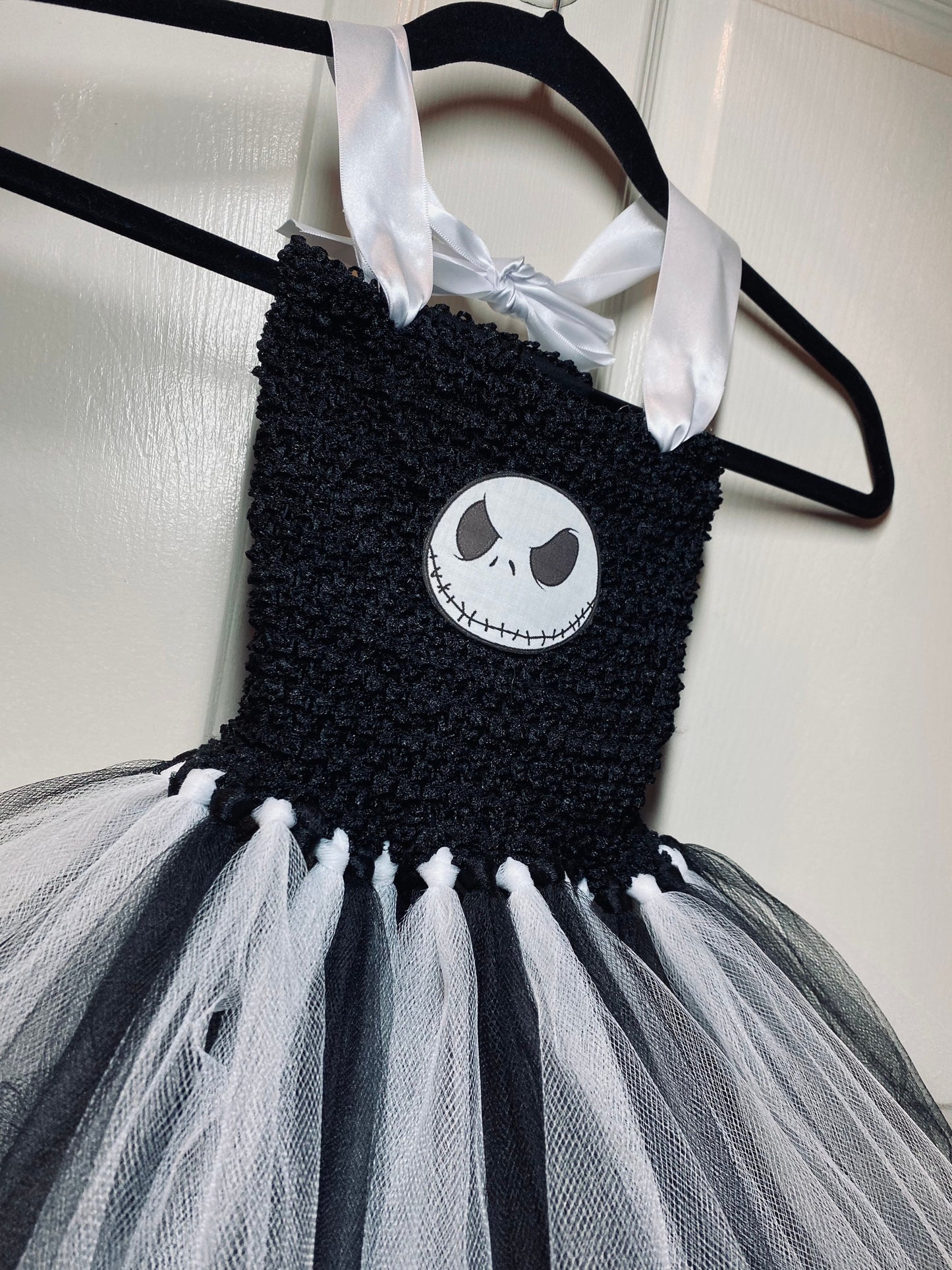 Jack Skellington, Nightmare Before, Tutu Party Dress with White Cotton Lined Top - Free Standard Shipping