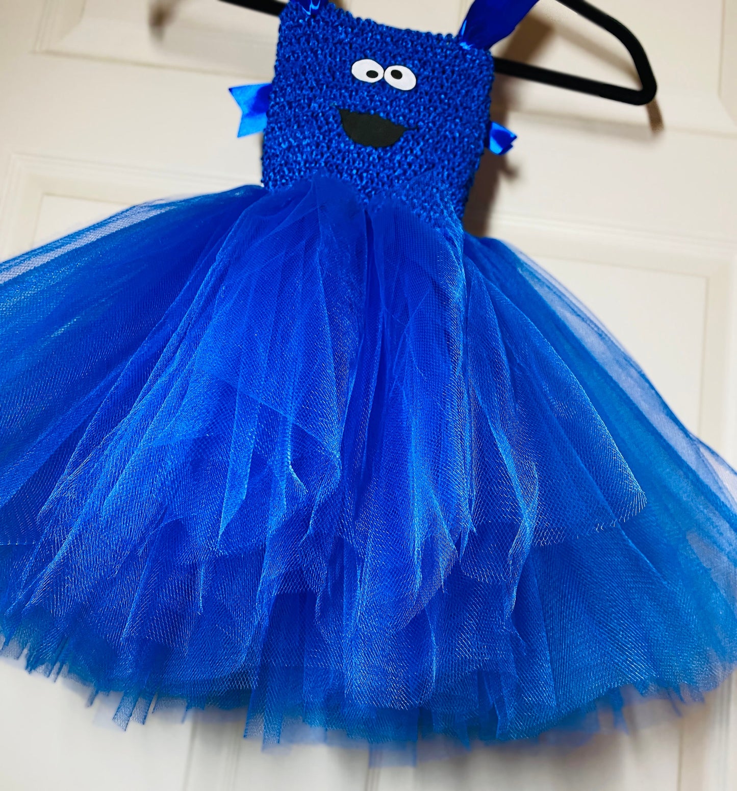 Cookie Monster Costume Tutu Dress with Cotton Lined Top